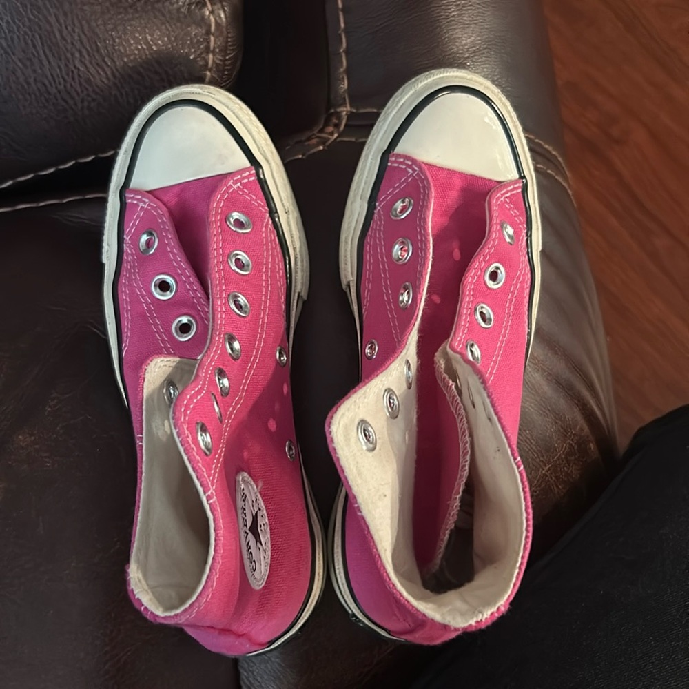 Pink converse laces included worn once